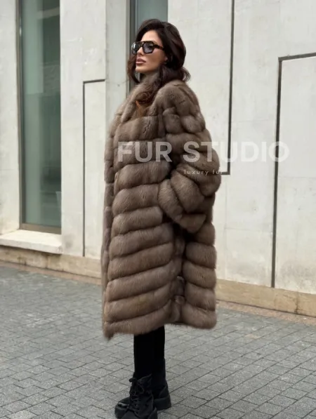 Шуба из натуральной куницы - фото 7