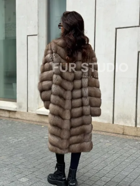 Шуба из натуральной куницы - фото 8