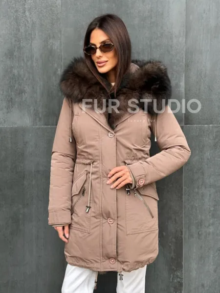 Пуховик с капюшоном - финский песец - фото 4