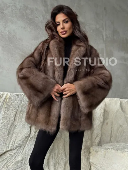 Шуба из меха куницы PREMIUM - фото 7