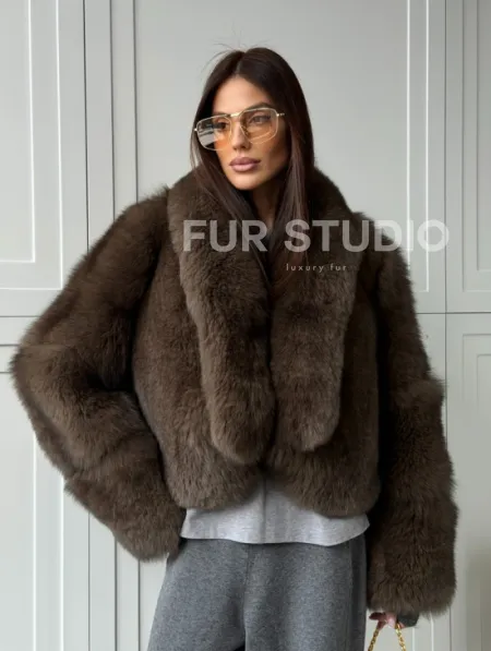 Кроп-шуба из меха песца - фото 15