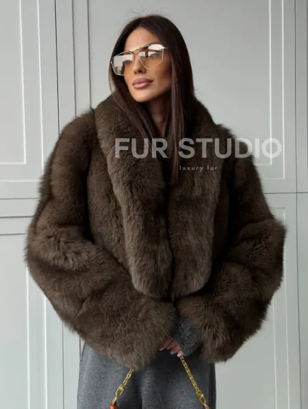 Кроп-шуба из меха песца - фото 10