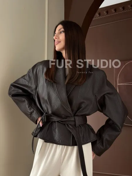 Куртка из натуральной кожи PREMIUM COLLECTION - фото 18