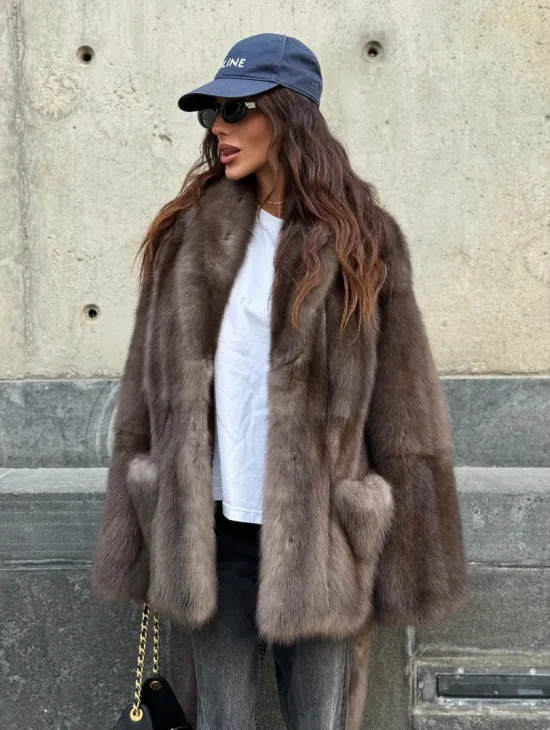 Шуба из меха куницы - автоледи - фото 9