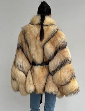 Шуба из меха лисы «Golden fox» - летучая мышь - фото 3