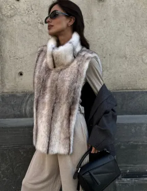 Женская манишка из норки крестовки - фото 4