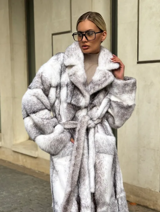 Норковая шуба - крестовка - фото 1