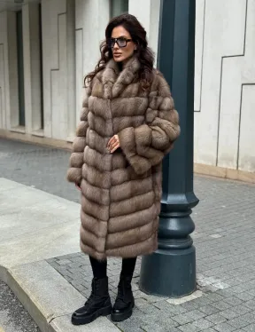 Шуба из натуральной куницы - фото 9