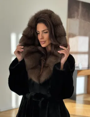 Шуба из меха норки BLACKGLAMA - фото 10