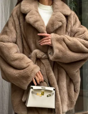 Шуба норковая летучая мышь - фото 1