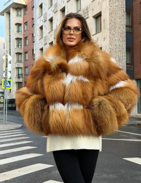 Шуба из лисы с капюшоном - фото 11