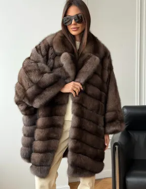 Шуба из баргузинского соболя - оверсайз - фото 6