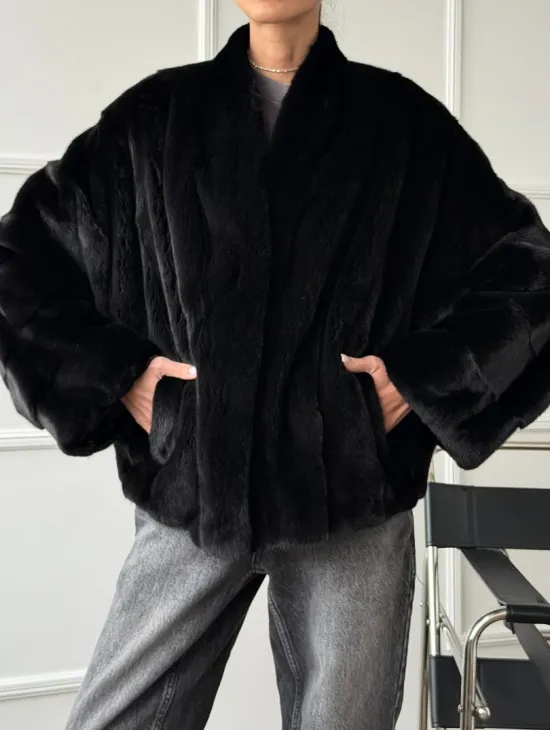 Полушубок норковый SAGA FURS - style oversize - фото 1
