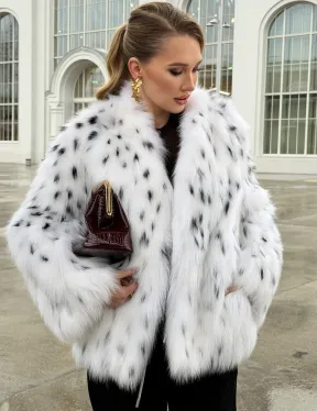 Шуба укороченная из арктической лисы под рысь - фото 7