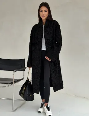 Черная шуба из каракуля - фото 7