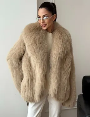 Шуба из лисы в росшив - фото 4