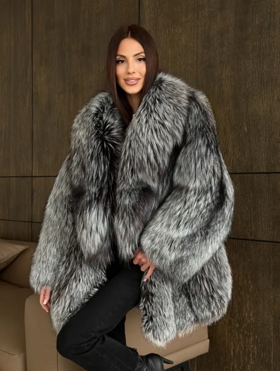 Женская шуба из чернобурки - фото 13