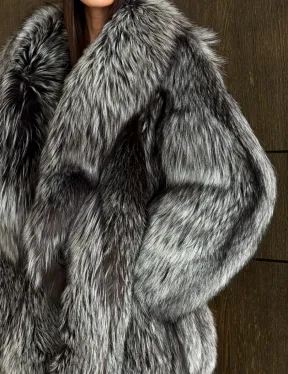 Женская шуба из чернобурки - фото 2