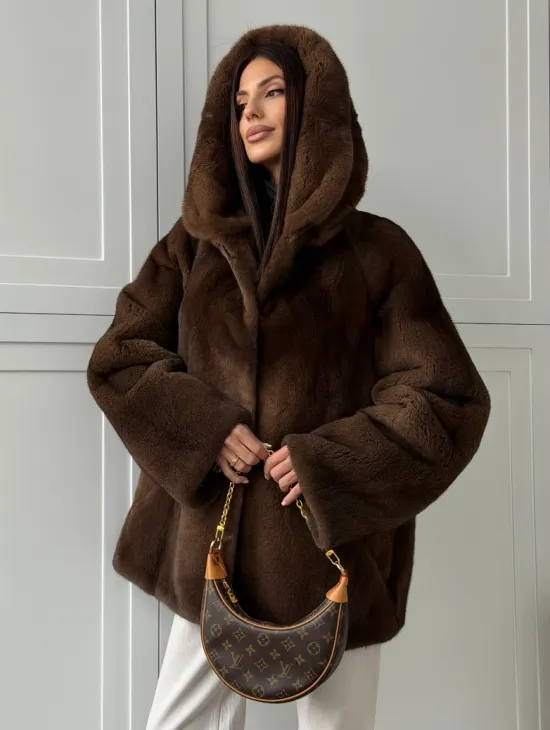 Автоледи с капюшоном из норки KOPENHAGEN FUR - фото 9