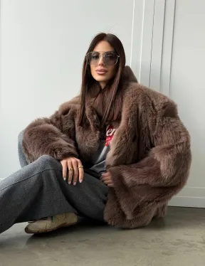 Дубленка из тосканы цвет taupe - фото 16