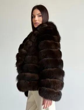 Шуба песцовая под соболь - фото 9