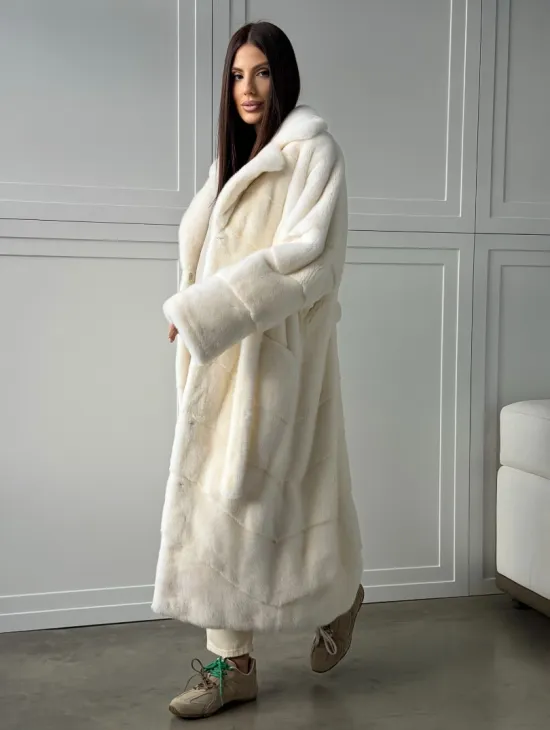 Шикарная норковая шуба White Velvet Premium - фото 11