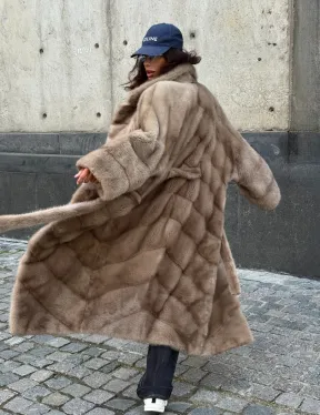 Шуба норковая - цвет пастель - фото 11