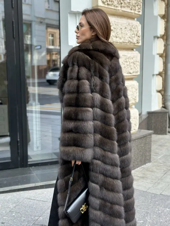 Шуба из баргузинского соболя в пол - фото 2