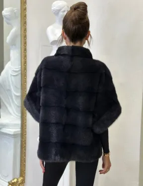 Пуховик /жилет норковый 2в1 - графит - фото 6